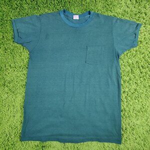 Vintage 90s 'Mark's work warehouse' dark green ringer t-shirt men's XL